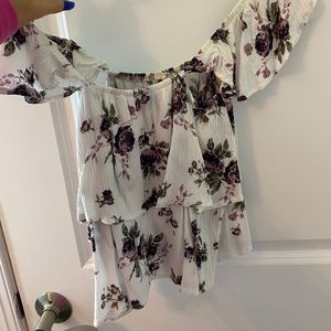 off the shoulder flower top